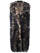 Giorgio Brato 'blackpoint' Sleeveless Coat, Women's, Size: 42, Brown, Sheep Skin/shearling