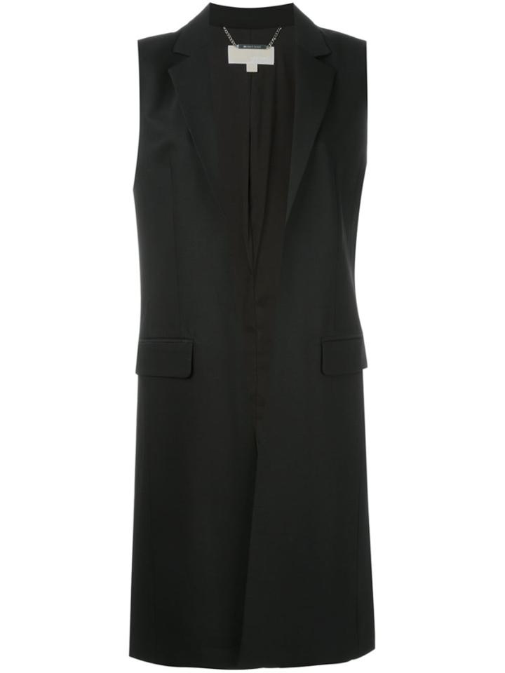 Michael Michael Kors Sleeveless Midi Coat - Black