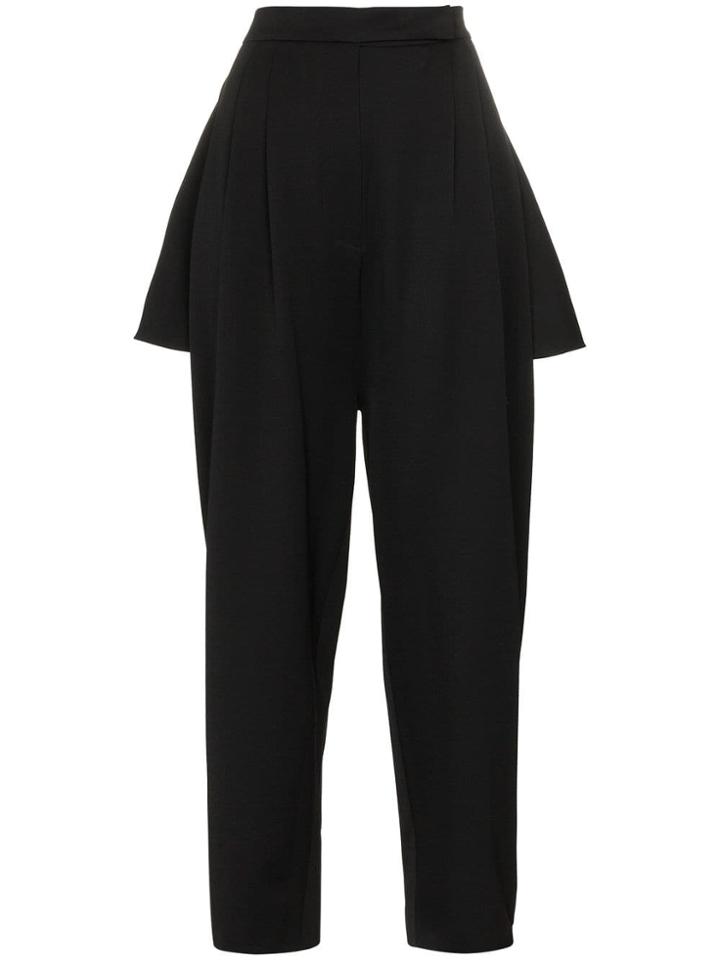Marta Jakubowski Elga High-waist Cut-out Detail Wool Trousers - Black