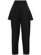 Marta Jakubowski Elga High-waist Cut-out Detail Wool Trousers - Black