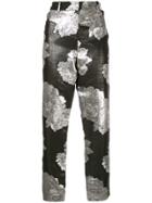 Ingie Paris Floral Metallic Trousers - Black