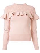 Erdem Ruffle Trimmed Jumper - Pink