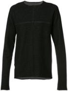 Ma+ Longsleeved T-shirt, Men's, Size: 48, Black, Cotton/polyamide/wool