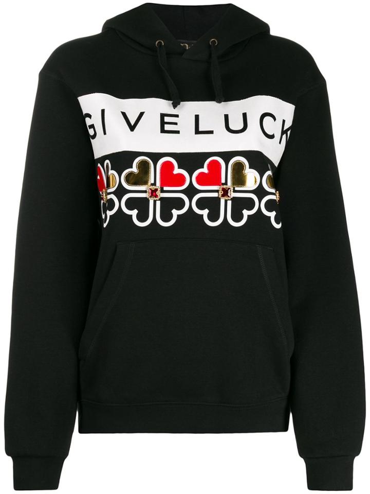 Nil & Mon Slogan Print Hoodie - Black