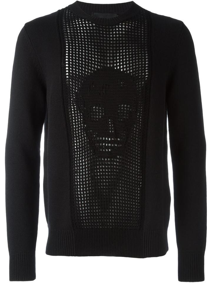 Alexander Mcqueen Cut Out Skull Sweater