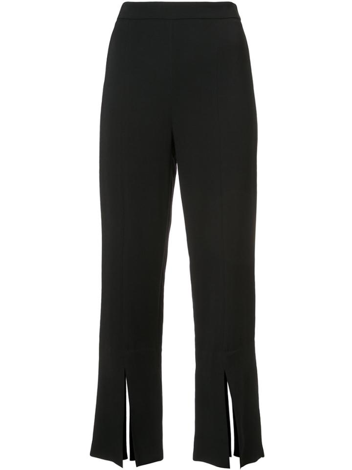 Cushnie Et Ochs Slit Cropped Trousers - Black