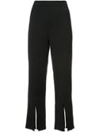 Cushnie Et Ochs Slit Cropped Trousers - Black