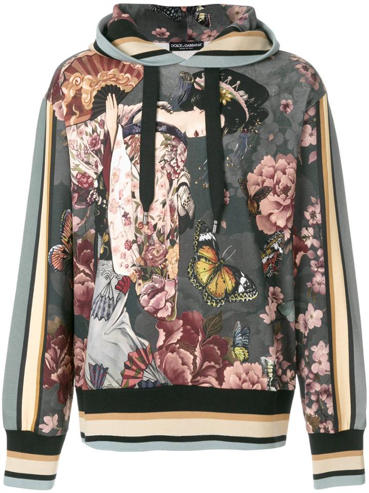 Dolce & Gabbana Oriental Print Hoodie - Multicolour