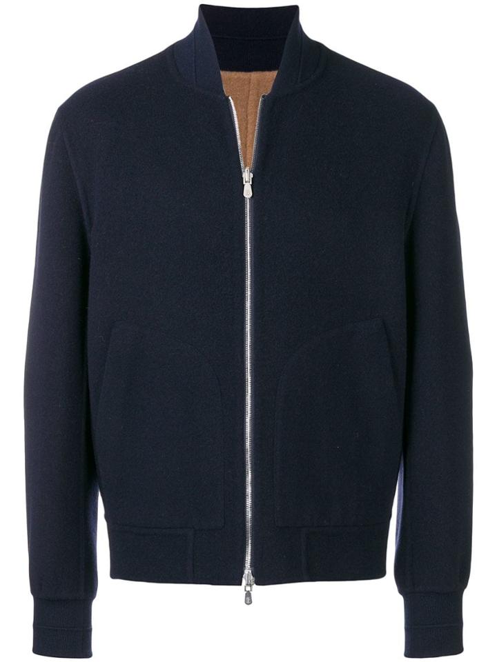 Brunello Cucinelli Reversible Bomber Jacket - Blue