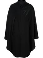 Alexander Mcqueen Swallow Embroidered Cape, Men's, Size: 50, Black, Cupro/cashmere/virgin Wool