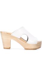 No.6 Alexis Cut-out Side Heeled Sandals - White