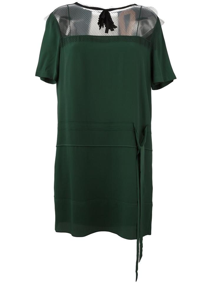 No21 Sheer Panel Shift Dress