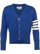 Thom Browne 4-bar Short Cashmere Cardigan - Blue