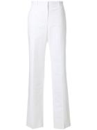 Givenchy High Waist Bootcut Trousers - White