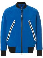 Blackbarrett Contrast Zip Bomber Jacket - Blue