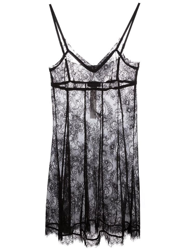 Twin-set Lace Slip Dress, Women's, Size: Small, Black, Polyamide
