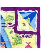 Cha Val Milano Sea Life Print Scarf - Blue