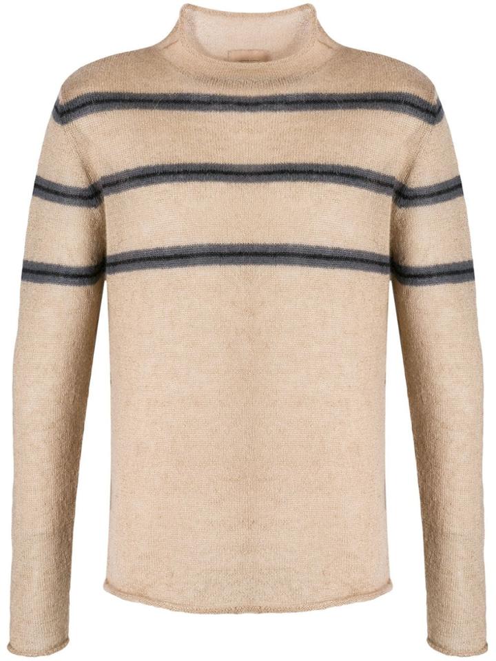Federico Curradi Striped Wool-knit Sweater - Neutrals