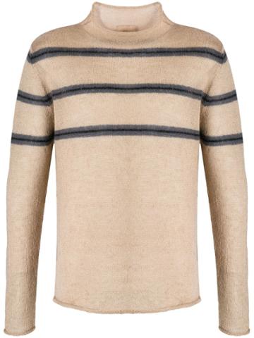 Federico Curradi Striped Wool-knit Sweater - Neutrals