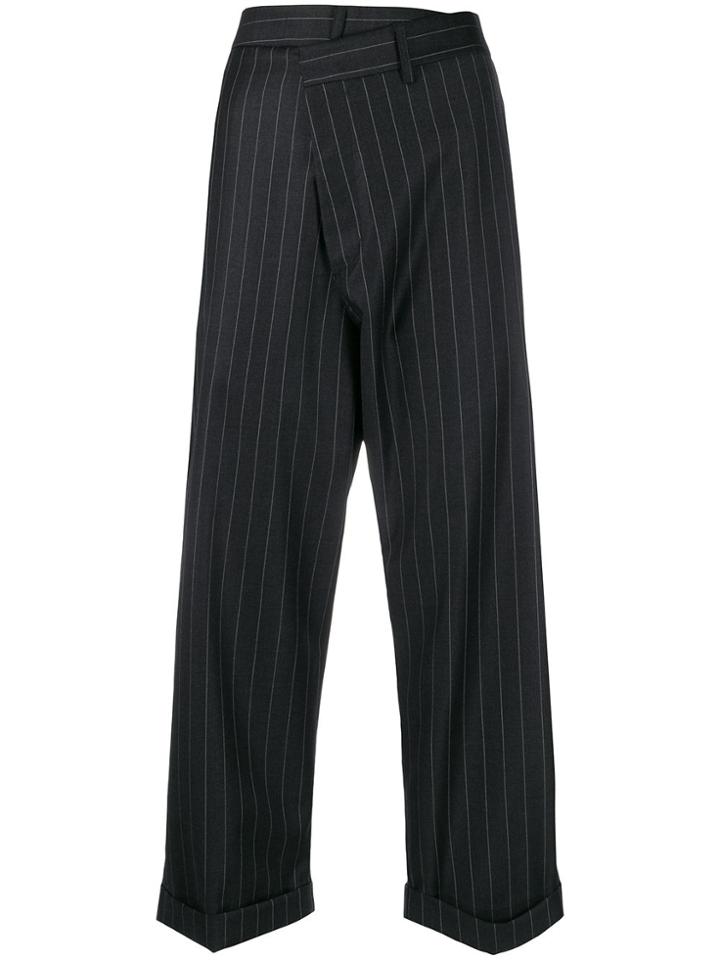 R13 Crossover Cropped Trousers - Black