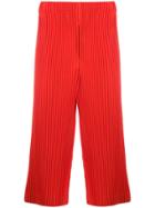 Homme Plissé Issey Miyake Pleated Straight-leg Shorts - Red