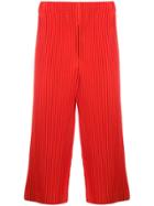 Homme Plissé Issey Miyake Pleated Straight-leg Shorts - Red
