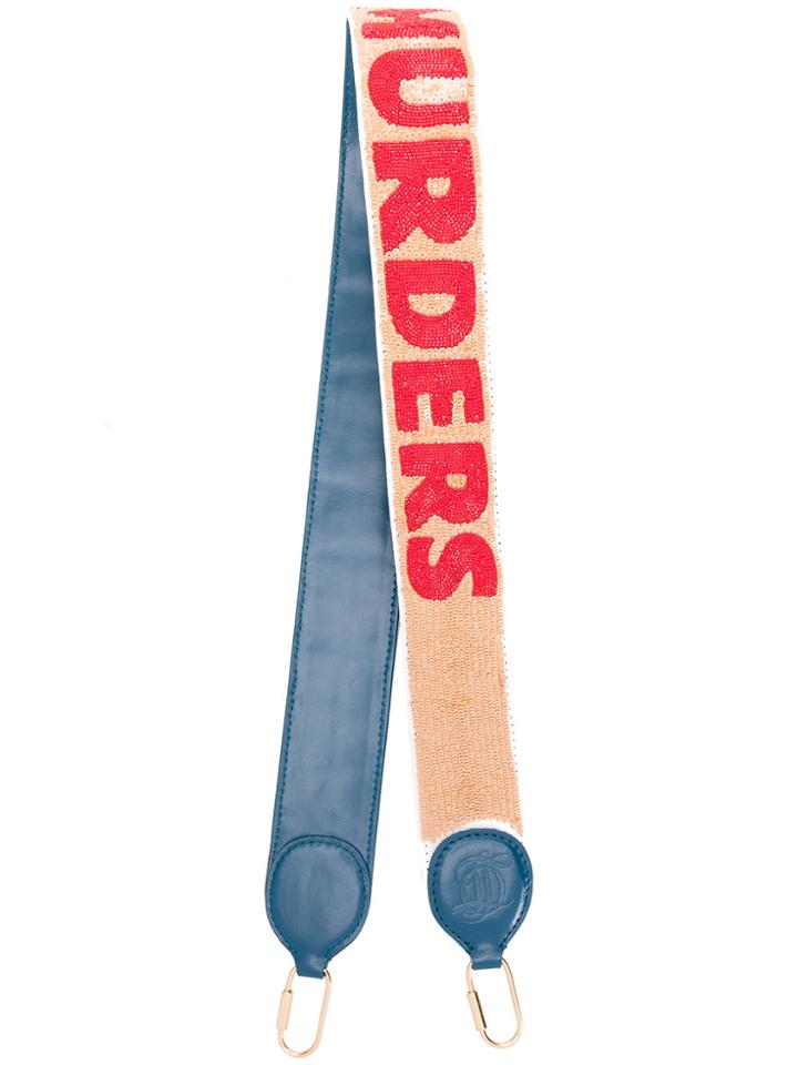 Olympia Le-tan Abc Murders Embroidered Strap - Blue