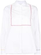 Chinti & Parker Embroidered Long-sleeve Shirt - White