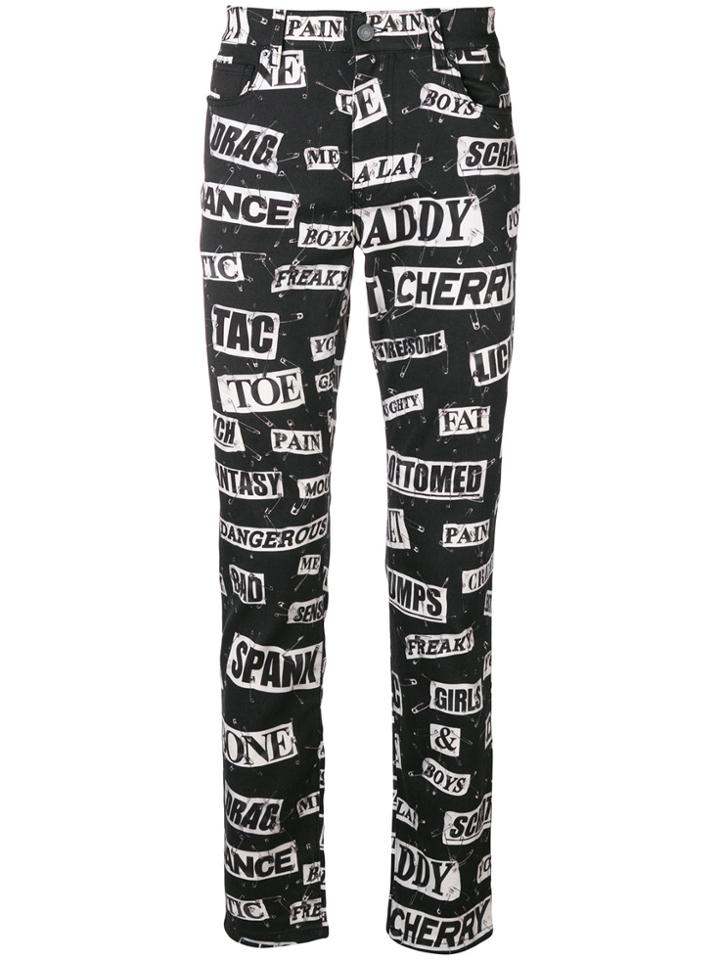 Moschino All Over Print Denim - Black