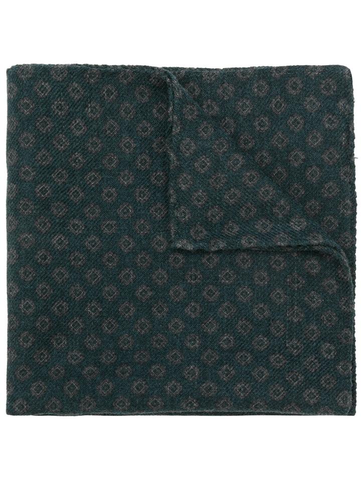 Pal Zileri Geometric Print Handkerchief - Green