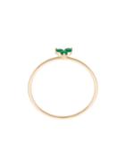 Ef Collection Emerald Trio Stack Ring - Metallic