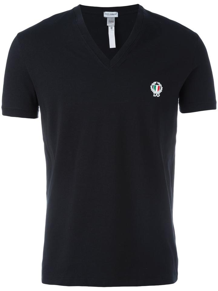 Dolce & Gabbana Underwear V-neck T-shirt, Men's, Size: Small, Black, Cotton/spandex/elastane