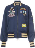 Mira Mikati Appliquéd Badge Bomber Jacket - Blue