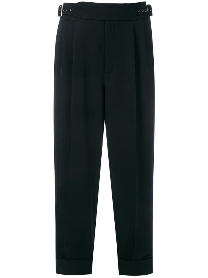 Tom Ford - Cropped Trousers - Women - Silk/acetate - 38, Black, Silk/acetate