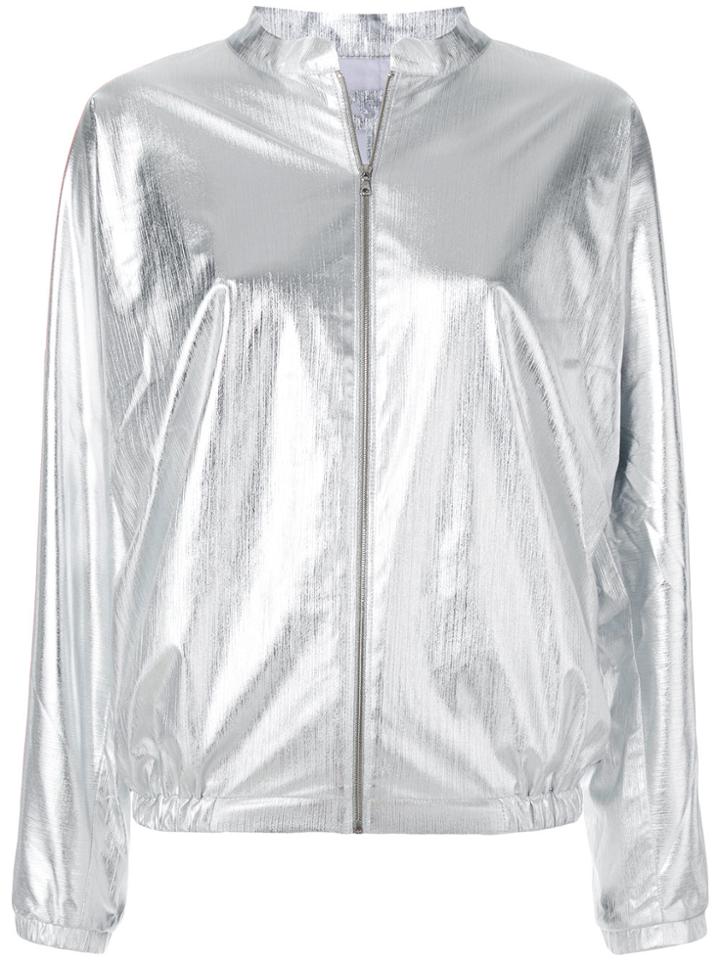Paskal Zipped Bomber Jacket - Metallic