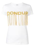 Dondup Logo Embroidered T-shirt - White