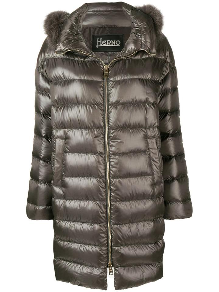 Herno Padded Mid-length Coat - Grey