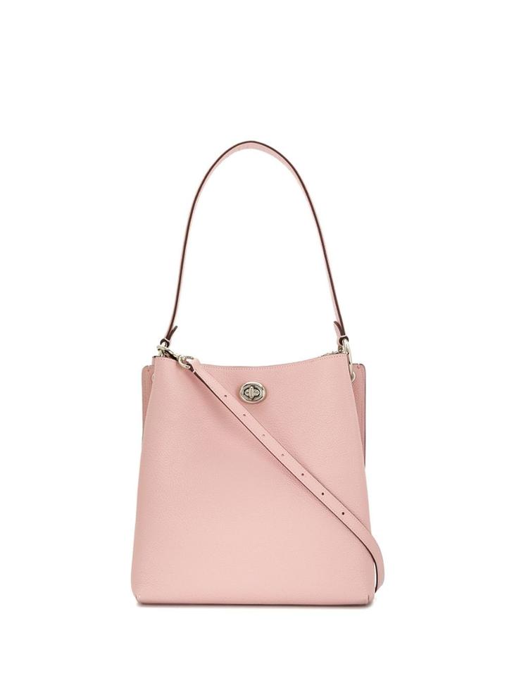 Coach Gold-tone Clasp Shoulder Bag - Pink