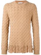 Jw Anderson Fringe Chunky Sweater - Neutrals
