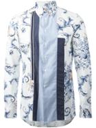 Antonio Marras Floral Print Shirt, Men's, Size: 39, White, Cotton