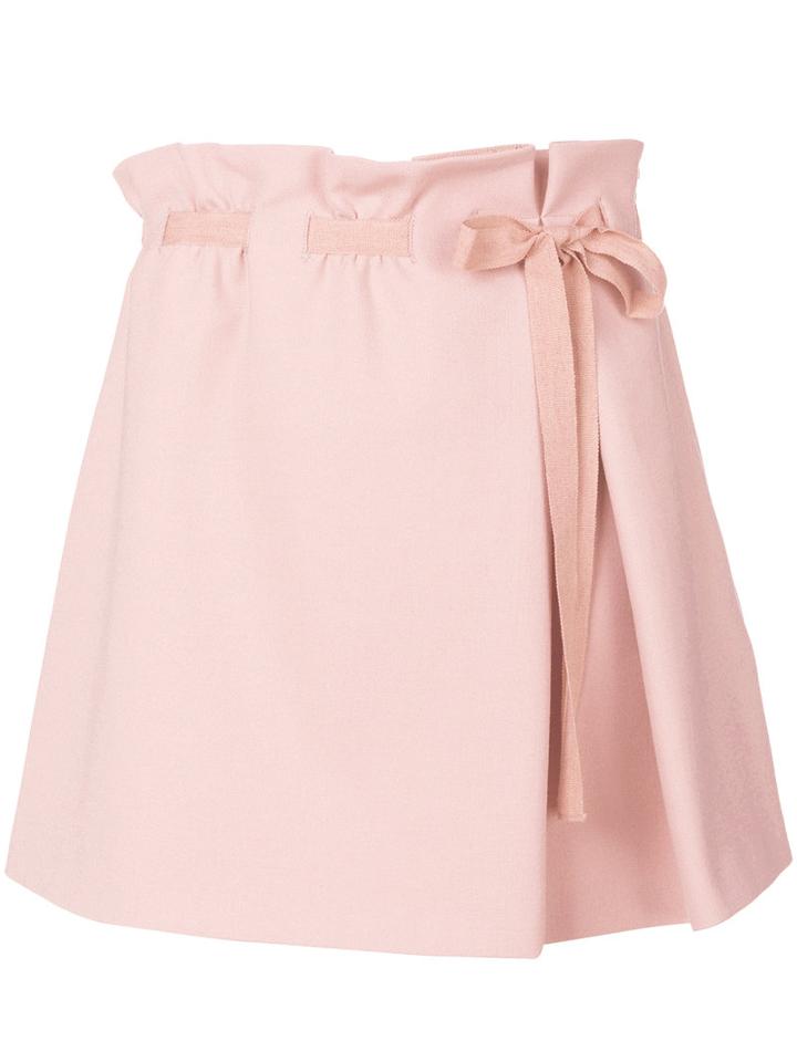 Red Valentino - Pleated Skirt - Women - Cotton/polyester/spandex/elastane/wool - 40, Pink/purple, Cotton/polyester/spandex/elastane/wool