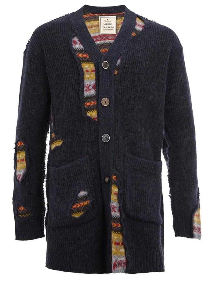 Maison Mihara Yasuhiro Ripped Effect Cardigan
