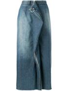 Maison Margiela Gathered Front Denim Skirt - Blue