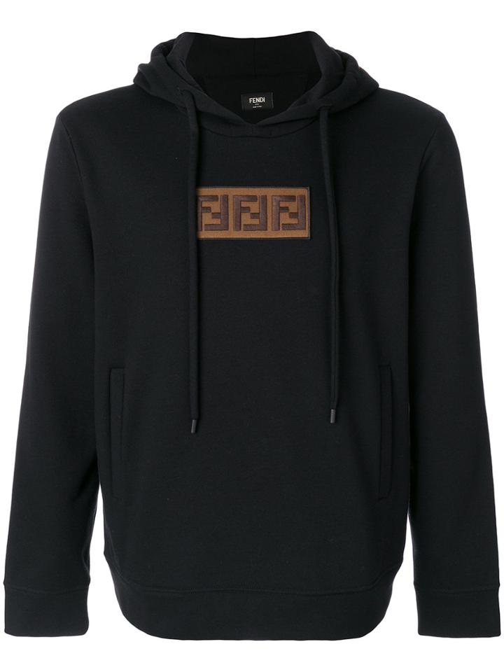 Fendi Embroidered Hoodie - Black