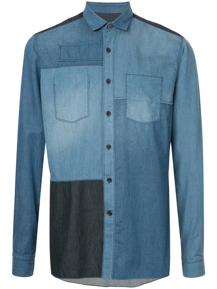 Lanvin Patchwork Shirt - Blue