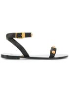 Versace Studded Strap Sandals - Black