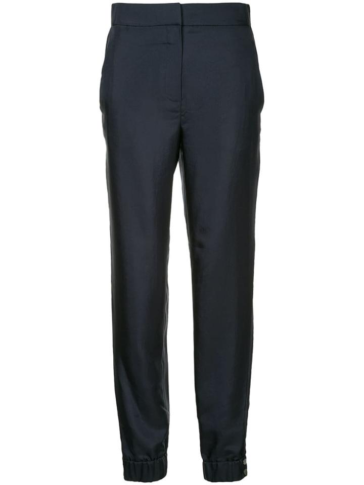 Tibi Plain Straight Trousers - Blue