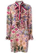 Gucci New Flora Print Dress - Pink & Purple