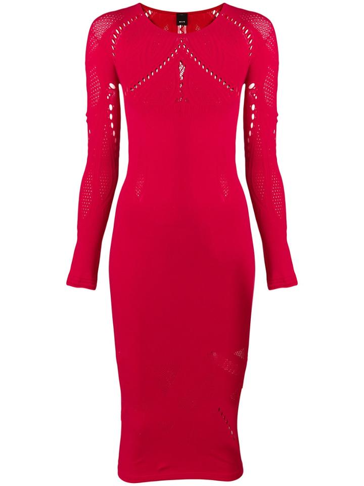 Pinko Streaming Seamless Midi Dress - Red