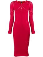 Pinko Streaming Seamless Midi Dress - Red